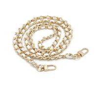 CCAIPU Bolso Cadena Correa, Oro Aleación Bolso Cadena Ajustable Bolso Correas Reemplazo Cadenas para Hombro Cruz Bolsa (Oro/Blanco-A)