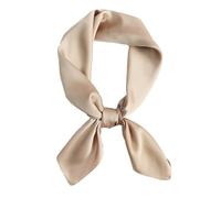 CCAIPU Bufanda de Seda para Mujer, Suave y Ligera Bufanda Color Sólido Seda Sentir Bandana de Satén Damas Bufanda de Seda para Mujeres-70x70cm (Caqui)