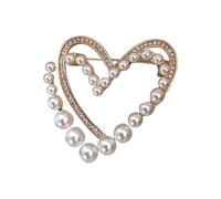 CCAIPU Mujeres Broche Pins, Flor Phoenix Rhinestone Broches Ropa Accesorios Regalos de la amistad para las señoras de las muchachas (Corazón-Oro-D)