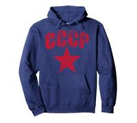 CCCP Army Soviet Union URSS Communist Sudadera con Capucha, Unisex para Adultos, Azul Marino, S