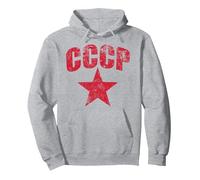 CCCP Army Soviet Union URSS Communist Sudadera con Capucha, Unisex para Adultos, Gris Jaspeado, L