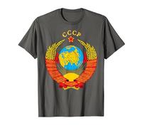 CCCP URSS Comunista Soviético Vintage Retro Camiseta, Hombre, Asfalto, L