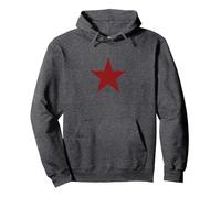 CCCP Vintage Unión Soviética Rusia Retro URSS Revolution Star Sudadera con Capucha, Unisex para Adultos, Jaspeado Oscuro, L