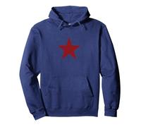 CCCP Vintage Unión Soviética Rusia Retro URSS Revolution Star Sudadera con Capucha, Unisex para Adultos, Azul Marino, M