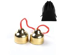 CCeCCe 1 juego de platillos de latón, campanas de mano, doble campana, sonido de golpe, campanas tibetanas de meditación Tingsha, campanas para curación espiritual, relajación, yoga, percusión