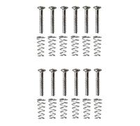 CCeCCe Juego de 12 tornillos de montaje y resorte de ajuste para pastillas de bobina única, tornillos de resorte de montaje de 20 x 3 mm para pastillas Fender Stratocaster Tele ST Strat Pickup Bass