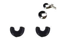 CCeCCe Paquete de 2 correas para el cuello de saxofón giratorio con gancho a presión, funda protectora de goma en U, funda protectora de repuesto para saxofón alto, correas de saxofón tenor, clip de