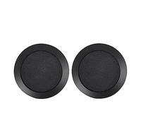 CCeCCe Paquete de 2 fundas para parrilla de altavoz de 4 pulgadas, color negro, redondo, de malla, protector para altavoces de audio de coche, hogar, teatro (estilo de agujero de tornillo invisible)