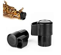 CCeCCe Paquete de 2 tapones de plástico para saxofón alto, tapas de plástico para saxofón alto, protector de llave de cuello doblado, piezas de repuesto universales para saxofones soprano, accesorios