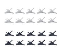 CCeCCe Paquete de 20 clips de cable de micrófono Lavalier de repuesto para micrófono de solapa Lavalier, abrazadera de collar para micrófono portátil, transmisor inalámbrico, mini micrófono de solapa