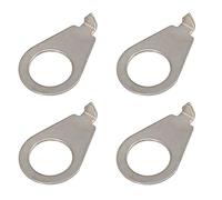 CCeCCe Paquete de 4 pomos de guitarra de 3/8 pulgadas, placas indicadoras de puntero de control de guitarra plateada, punteros de posición de 9,7 mm de diámetro, arandelas para piezas de guitarra