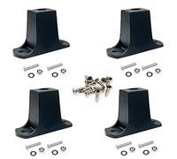 CCeCCe Paquete de 4 soportes de repuesto para parte inferior de equipaje, soporte de gabinete de altavoz de plástico, piezas de reparación para maletas de viaje, estación de audio al aire libre, caja