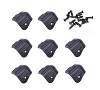 CCeCCe Paquete de 8 protectores de esquinas de gabinete de altavoces apilables, caja de subwoofer de ángulo redondo, protector de armadura de plástico ABS para guitarra, amplificador de escenario,