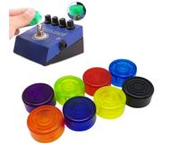 CCeCCe Paquete de 8 topes para pedal de efecto, emulador de guitarra eléctrica, bajo, afinador, tablero de afinador, interruptor de pie, protector de tapa de clavo, procesador amplificador, perilla