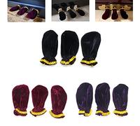 CCeCCe Paquete de 9 fundas universales para pedales de piano, protector contra el polvo, funda suave de terciopelo rojo granate, fundas de protección antideslizantes, antideslustre, para cuidado de