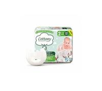 Cottony Pañales para bebé Talla 2 (3-6 kg) Algodón orgánico 38 unidades