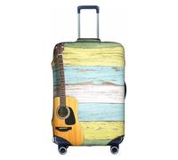 Cchgkpd Bonita funda de equipaje elástica lavable con estampado de guitarra para maletas de 45,7 a 81,3 cm, White, L