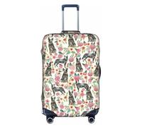 Cchgkpd Fun Dogs - Funda de equipaje elástica lavable personalizada para maletas de 45,7 a 81,3 cm, White, L