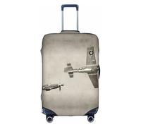 Cchgkpd Funda de equipaje de avión de la Segunda Guerra Mundial con estampado de aviones de la Segunda Guerra Mundial para maletas de 18 a 32 pulgadas, White, S