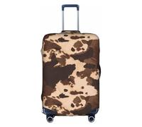 Cchgkpd Funda de equipaje de cuero vacuno marrón personalizada elástica lavable para maletas de 18 a 32 pulgadas, White, XL