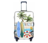 Cchgkpd Funda de equipaje de surf con aletas de buceo, con estampado de esnórquel, elástica, lavable, para maletas de 18 a 32 pulgadas, White, S