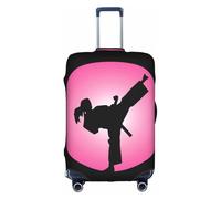 Cchgkpd Funda de equipaje elástica lavable con diseño de Taekwondo para maletas de 45,7 a 81,3 cm, White, M