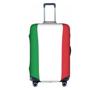 Cchgkpd Funda de equipaje elástica lavable con estampado de bandera de Italia para maletas de 18 a 32 pulgadas, White, L