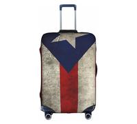 Cchgkpd Funda de equipaje elástica lavable con estampado de bandera de Puerto Rico para maletas de 18 a 32 pulgadas, White, S