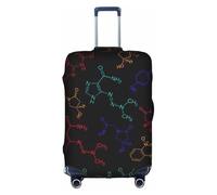 Cchgkpd Funda de equipaje elástica lavable personalizada con estampado de fórmula de color para maletas de 18 a 32 pulgadas, White, S