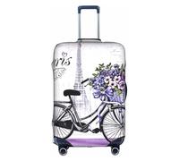 Cchgkpd Love On The Bike - Funda de equipaje elástica lavable personalizada para maletas de 45,7 a 81,3 cm, White, M