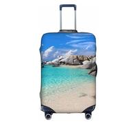 Cchgkpd Stones Blue Sea Ocean Sunrise Mountain Print - Funda elástica lavable para maletas de 45.7 a 81.3 cm, White, L