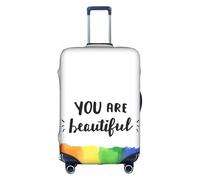 Cchgkpd You are Beautiful - Funda de equipaje elástica lavable personalizada para maletas de 45,7 a 81,3 cm, White, M