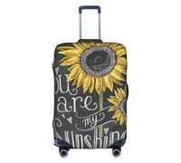 Cchgkpd You are My Sunshine - Funda de equipaje elástica y lavable con estampado de girasol para maletas de 18 a 32 pulgadas, White, XL