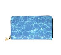 cchgnm Cartera larga de cuero con estampado de vacaciones de verano, elegante cartera para hombre y mujer con cremallera y múltiples ranuras para tarjetas.