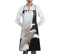 cchgnm Delantal con estampado de paloma voladora para adultos, delantal con cinturón ajustable, delantal de chef con bolsillos, adecuado para cocina, restaurante, barbacoa