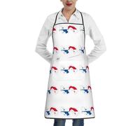 cchgnm Delantal de chef con estampado de mapa de la bandera de Panamá para adultos, con cinturón ajustable, con bolsillos, adecuado para cocina, restaurante, barbacoa