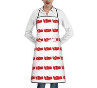 cchgnm Delantal de chef con estampado de mapa de la bandera de Turquía para adultos, delantal de chef con bolsillos, adecuado para cocina, restaurante, barbacoa