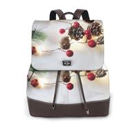cchgnm Guirnalda de Navidad con estampado de luces, elegante y ligera mochila para mujer es adecuada para varias ocasiones como trabajo, viajes y citas.