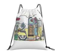 cchgnm Happy Campers - Bolsa de gimnasio ligera y plegable con cordón, multifuncional, para deportes, yoga, viajes
