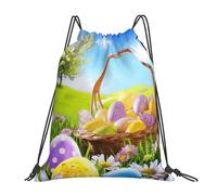 cchgnm Happy Easter - Bolsa de gimnasio ligera y plegable con cordón, multifuncional, para deportes, yoga, viajes