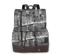 cchgnm La mochila elegante y ligera con estampado de Nueva York para mujer es adecuada para varias ocasiones como trabajo, viajes y citas.