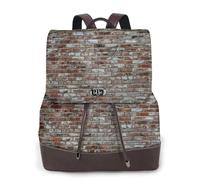 cchgnm La mochila elegante y ligera con estampado de piedra roja ladrillo para mujer es adecuada para varias ocasiones como trabajo, viajes y citas.