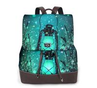 cchgnm La mochila elegante y ligera para mujer con estampado de luciérnagas y linternas, es adecuada para varias ocasiones como trabajo, viajes y citas.