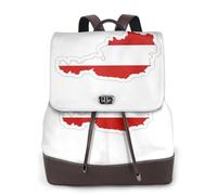 cchgnm La mochila elegante y ligera para mujer con estampado de mapa de la bandera austriaca es adecuada para varias ocasiones como trabajo, viajes y citas.