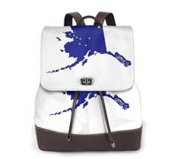 cchgnm La mochila elegante y ligera para mujer con estampado de mapa de la bandera del estado de Alaska es adecuada para varias ocasiones como trabajo, viajes y citas.