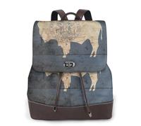 cchgnm La mochila elegante y ligera para mujer con estampado de mapa de la bandera del estado de Wyoming es adecuada para varias ocasiones como trabajo, viajes y citas.