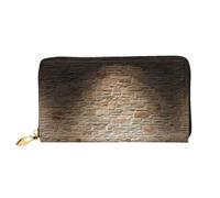cchgnm Lights Hit The Brick Wall Print Classic Leather Long Clutch Wallet - Cartera de mano larga para hombre con cremallera y múltiples ranuras para tarjetas.