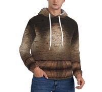 cchgnm Lights Hit The Brick Wall Print - Sudadera con capucha de forro polar para hombre, casual, manga larga, Negro, 3XL