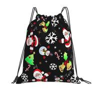 cchgnm Merry Christmas 1 - Bolsa de gimnasio ligera y plegable con cordón, multifuncional, para deportes, yoga, viajes