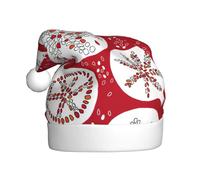 cchgnm Sombrero clásico de Papá Noel con estampado de granada, accesorios de disfraz de fiesta festiva, utilizado para fiestas de Año Nuevo, fiestas de vacaciones en interiores y exteriores